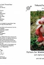 Thread Teds - Berta Hesen Minten - ThreadTeds Kit 4 - Wobble Head Thread Bear