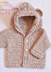 Mon Petit Violon - Vita Apala - Bear Hooded Cardigan