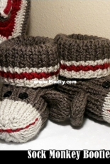 Sock Monkey Booties for Kids - Janet Jameson