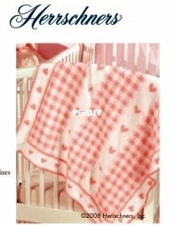Herrschners - Sweet Heart and Gingham Afghan