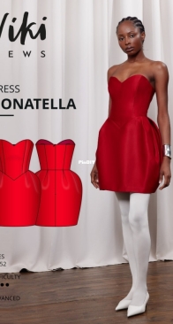 Viki Sews - Donatella Dress - Донателла платье - Sizes 34-52 - English, Russian