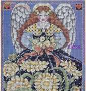 Flower Angel October Calendula by Joan Elliott from The Cross Stitcher October 2000