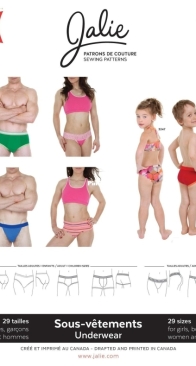 Jalie Pattern - 3242 - Underwear - Sizes 12 months - 22 adult - French, English