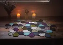 Moonflower Mosaic by Valérie Miller