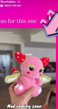 Fiber Fables - impling dragon - strawberry horn mod - free