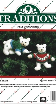 Traditions - T8007 - Felt Ornaments - Polar Bears