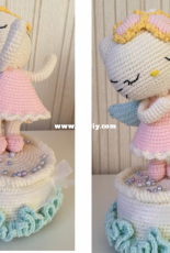 ZhaoXue Handmade - Angel Kitty Cake Music Box - Chinese - Free