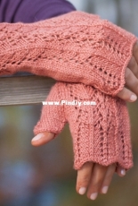 Digitalis Mitts in Soft Linen by Alegria DaSilva-Free