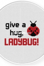 Daily Cross Stitch - Give a Hug Ladybug