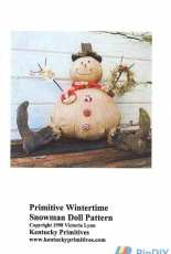 Kentucky Primitives  Primitive Wintertime Snowman Doll pattern Victoria Lynn