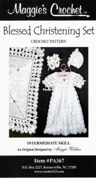 Maggies crochet- Maggie Weldon- Blessed christening set - Free