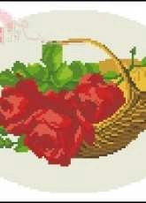 Wiehler 2613-7 Basket with Red Roses .pat