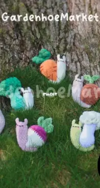 Garden Hoe Crochet _ Veggie Snails