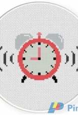 Daily Cross Stitch - Alarm Clock