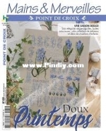 Mains & Merveilles Point de Croix - Doux Printemps - No.135 - April-May 2020 - French