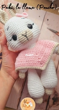 De Ensueños Crochet - María Celeste Bitiol - Paki the llama (Poncho) - Paki la llama (Poncho) - Spanish