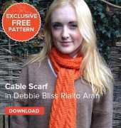 Aran Cable Knot Scarf
