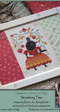 Strawberry Time by Barbara Ana Designs from Punch Needle & Primitive Stitcher - Summer 2019 PCS + XSD