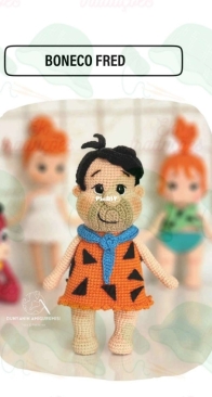 Dunyanin Amigurumisi - Bilgenur Çamtosun - Boneco Fred - Fred Flintstone - Portuguese - Translated