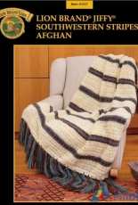 Lion Brand Yarn - Nº 1317  Southwestern Stripes Afghan - Free