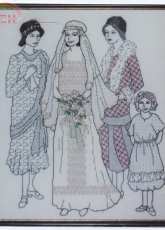 Catkin Embroidery Designs -1920s Bride Blackwork Pattern