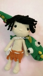 Amigurumi Dinosaur Doll - Teo The Cave Boy