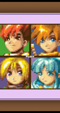 Cross Stitch Quest - Golden Sun - Character Portraits - Free