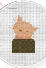 Daily Cross Stitch - Cat Peek