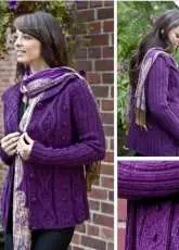 Alpaca Lana D’Oro Cabled Cardigan by Cascade Yarns -free