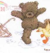 Designer Stitches PB9 Popcorn Bear - Splashing around