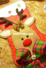 Feltro Fácil - Bota Natalina - Christmas Stocking Felt - Portuguese - Free