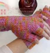 Cascade Yarns FW160 Arched Cuffs Fingerless Mitts by Karen McKenna