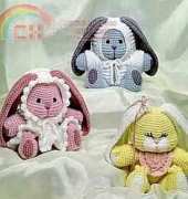 HugaBunnys - Bobby, Betsy and Sunny Bunny by Marty Clark