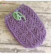Arrowhead Baby Cocoon & Swaddle Sack by Crochet by Jennifer