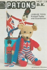 Patons - 1437 - Jubilee Toys-Knitted Teddy and Guardsman