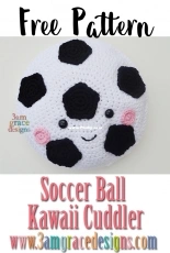 3am Grace Designs - Donna Vasquez Beavers and Michaelene Nelson - Soccer Ball Kawaii Cuddler - Free
