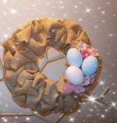 Easter burlap wreath