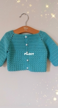 Anchor Crafts - Leonela diy - Leonela Cevallos - Baby Cardigan - Free