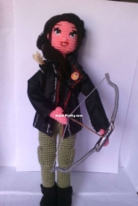 Tejidos Willmary- Yesenia Rosales- Katnis Everdeen Doll- Spanish- Free