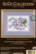 Dimensions - The Gold Collection Petites 6971 Hummingbird and Morning Glories