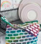 Lily Sugarn Cream - Brick Stitch Dishcloth