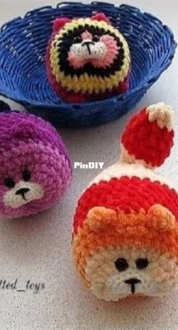 My Knitted Toys - Marina Umerova - Марина Умерова - Bun Cat - Котик-колобок - Russian - Free
