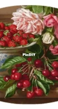EstE 022.1 Still Life with Roses and Strawberries - fragment