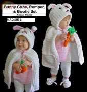 Maggies Crochet - Marie Murray & Rosemarie Fagan - Bunny Cape, Romper and Booties Set PA892