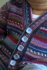 F602 Sweetly Stripes Cardigan by Vanessa Ewing -Free