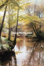 Laura Stitch - River Landscape in Springtime