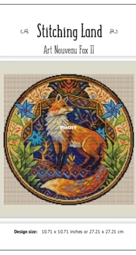 Stitching Land - Art Nouveau Fox II  PCS
