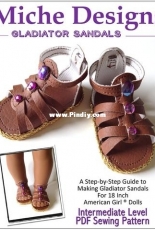 Miche Designs - Gladiator Sandals for 18" Dolls
