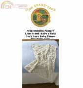 Lion Brand Yarn-90428-Babys First Cozy Luxe Baby Throw -Free