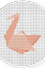 Daily Cross Stitch - Swan Origami